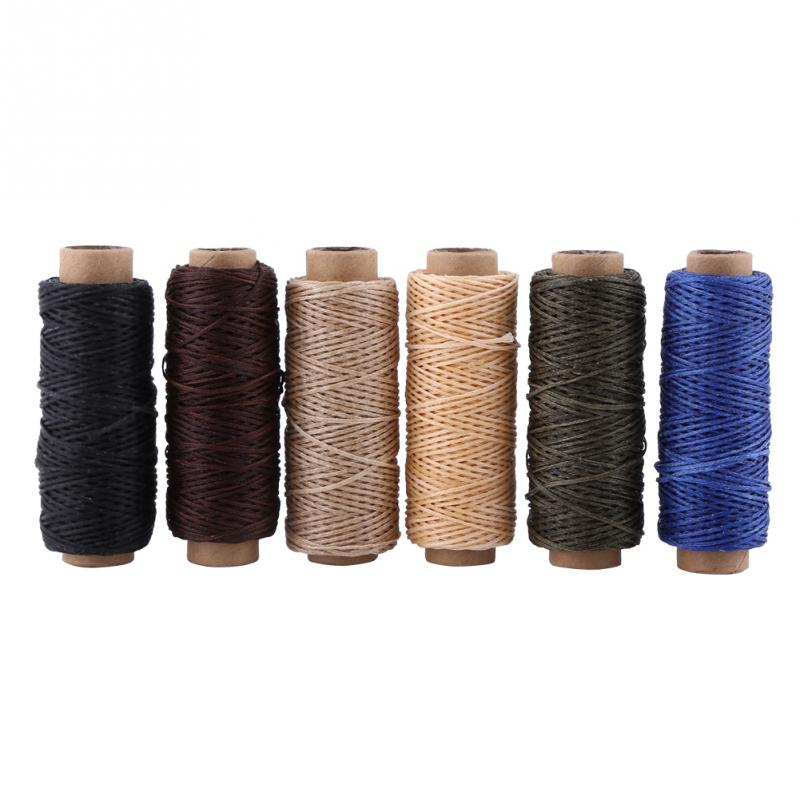 1Pcs 50M 150D 1mm Leather Waxed Thread Cord DIY Flat Waxed Thread Craft Tool Hand Stitching Thread Flat Waxed Sewing Line
