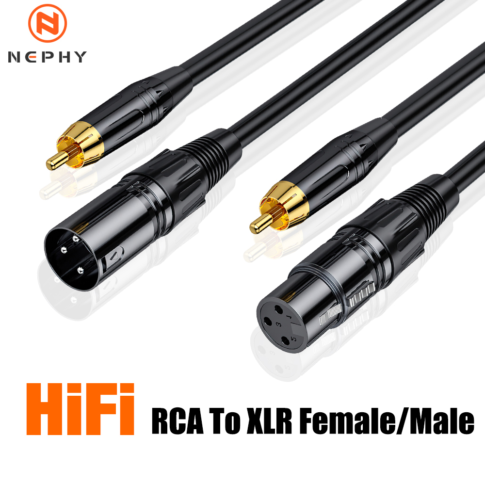 Câble Audio XLR vers RCA pour amplificateur karaoké Mikrofo 1/2/3/5/10/15 mètres de Long fil HIFI adaptateur de canon convertisseur