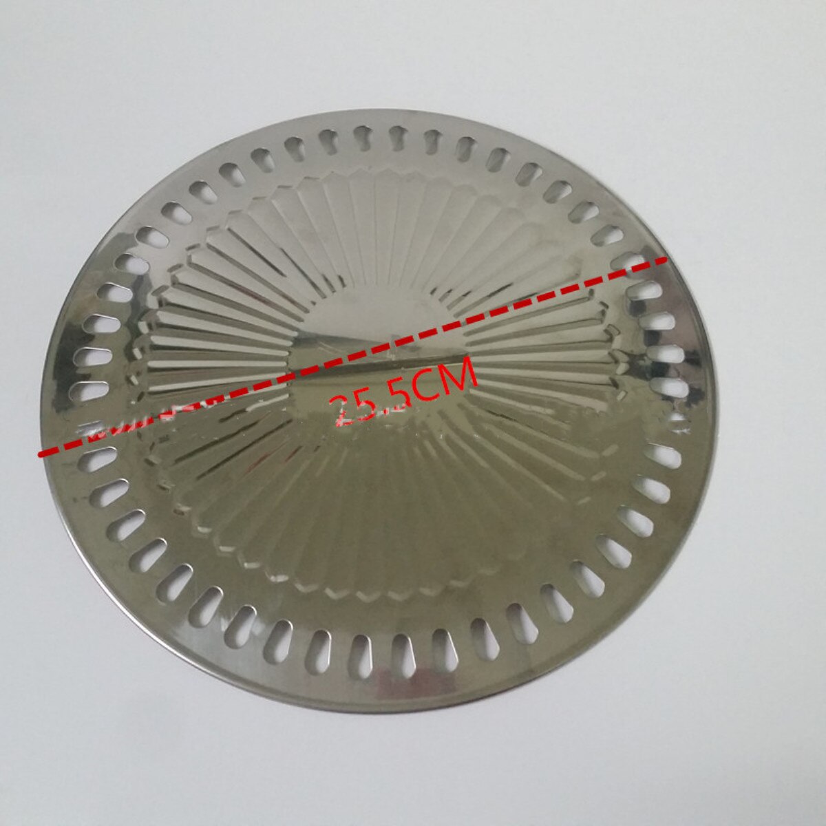 1Pc Barbecue Ronde Plaat Koreaanse Bbq Grill Ijzeren Plaat Geen Verbrande Vet Huishouden Outdoor Picknick Rookloze Barbecue Grill Pan bbq Gereedschap