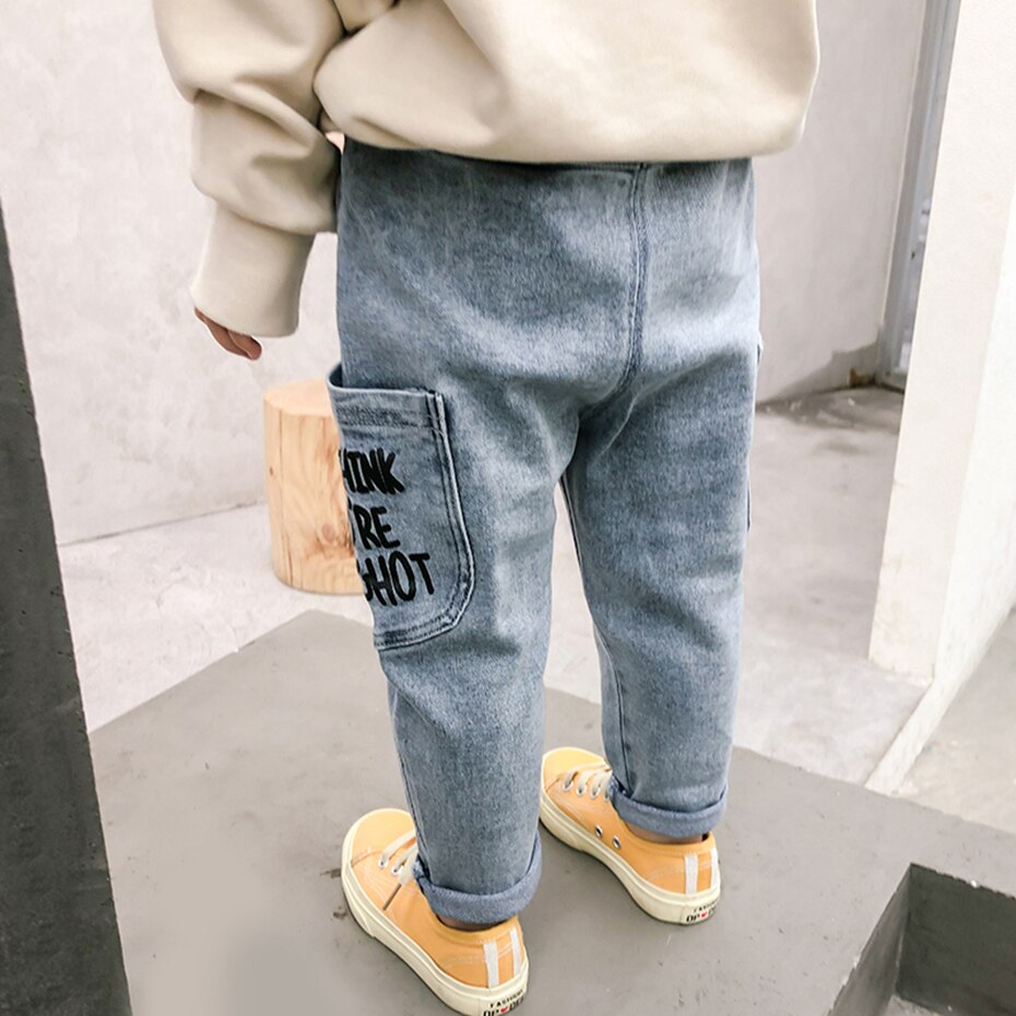 Jeans per bambina Jeans con lettere Jeans per bambini primavera autunno Jeans per bambina abiti Casual per bambina