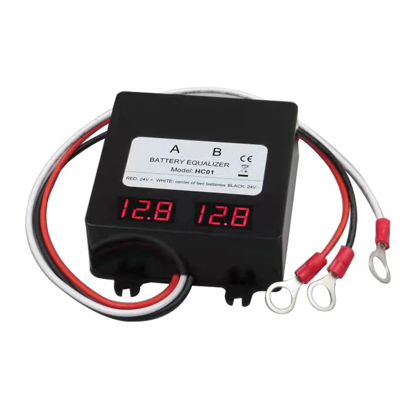 ECUALIZADOR DE BATERÍA para dos piezas, regulador de cargador de batería de plomo ácido AGM, 12V, 24V