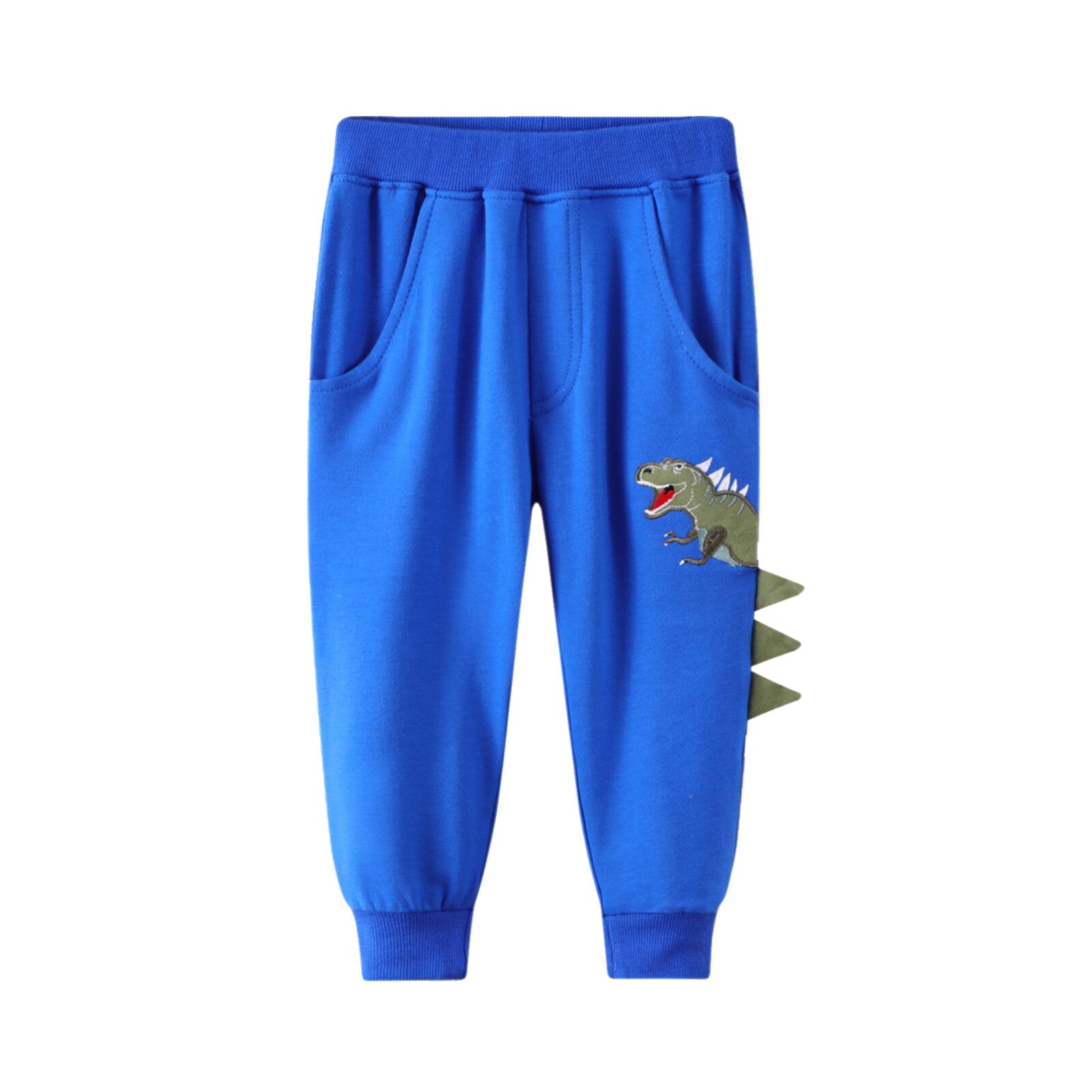 Toddler Kids clothes Baby Boys Pants Cartoon Dinosaur Printed Warm Pants Trousers Pants Sweatpants boy clothes Casual Sport Pant: Blue / 8-9 Years