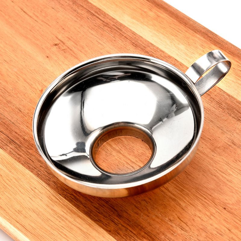 Canning Funnel Stainless Steel Wide Mouth Funnel Hopper Filter Leak Wide-mouth Can For Oil Wine Kitchen Cooking Tools
