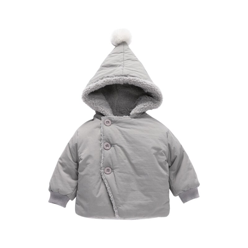 Infantil do bebê meninas adorável casaco quente inverno macio com capuz capa infantil outwear do bebê meninos casaco com capuz casacos roupas nova: H / 2-3T