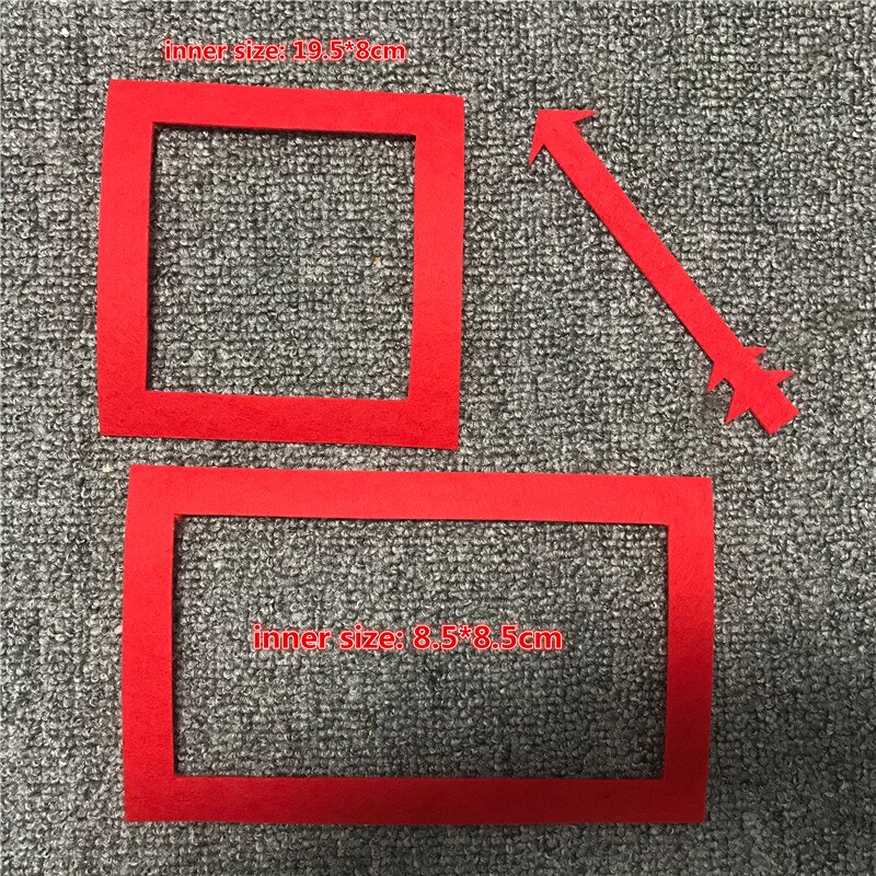 Cadres pour couvertures de jalon du 100ème anniversaire,accessoires de photographie, photo de la pleine lune, en feutre,: 3 PCS red