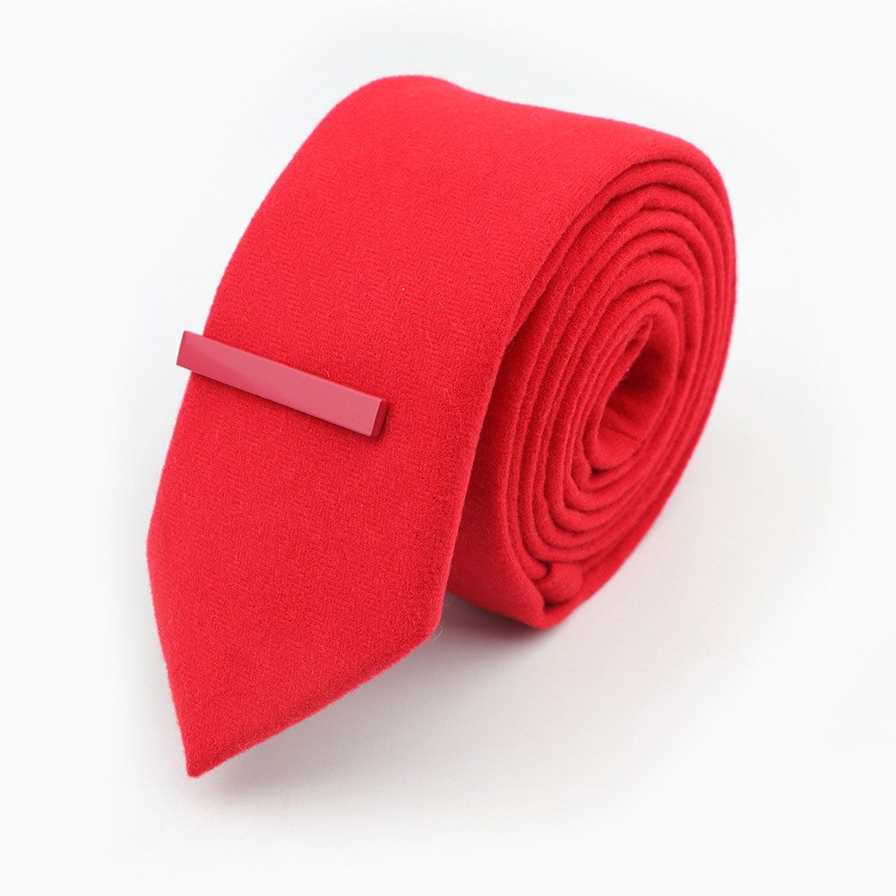 Ensemble de pinces à cravate 6cm, , couleur unie, laine + coton, attaches brillantes, fermoir coloré pour accessoires: 4