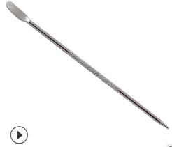 1pc barista tools roestvrijstalen koffiesjablonen latte schuimspatel 1pc koffieservies diy koffiekunstnaald  ok 1061: Zilver