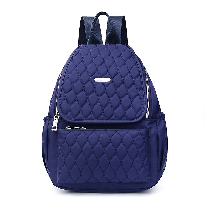 Vento Marea Travel Women Backpack School Bag For Teenage Girl Waterproof Nylon Shoulder Bag Multi Pocket Black Rucksack: BLUE BACKPACK