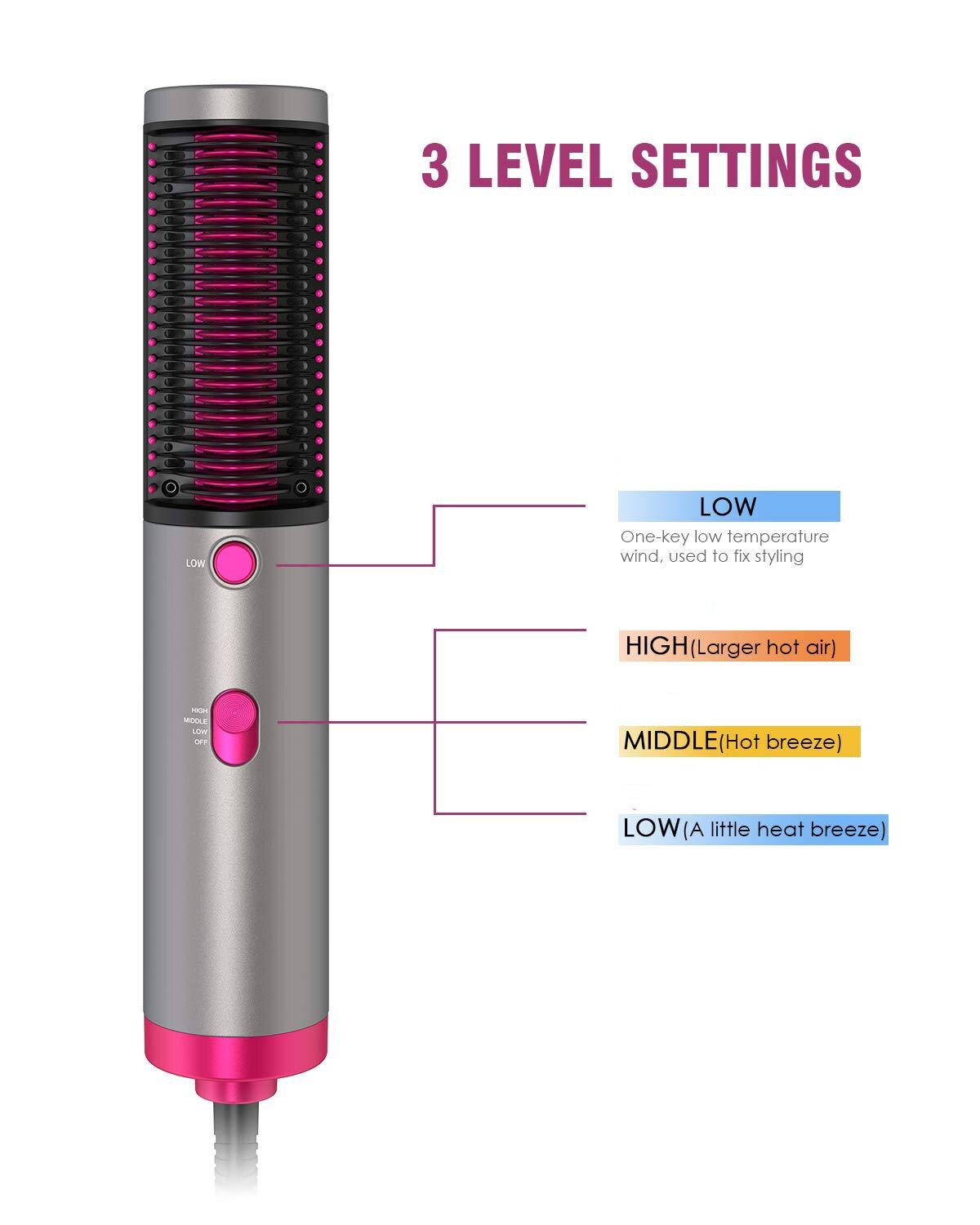 One Step Hair Blow Dryer Air Brush fast Hair Dryer 4 in1 Negative Ions Hair Salon Volumizer Straightener Curler Styler Comb
