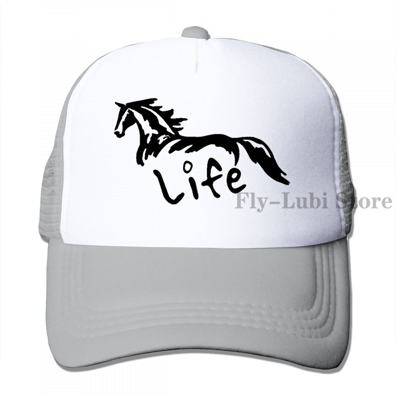 Horse Life Baseball cap men women Trucker Hats adjustable cap: 3-Gray