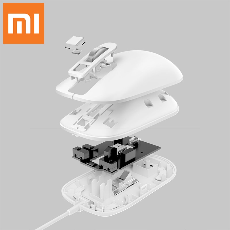 Xiaomi Fingerprint identification Mouse USB interface for Windows10,8.1 Laptop Surface Desktop computer office Wired mouse