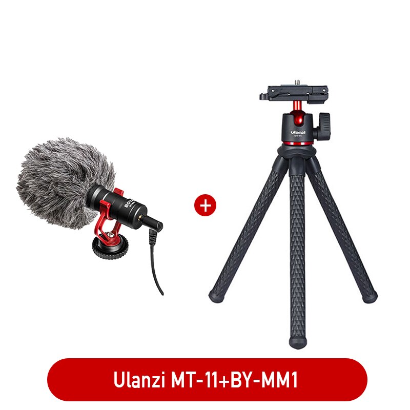 Ulanzi MT-11 Portable Flexible Phone Camera Tripod Foldable Bracket Octopus Mount Photo Studio Photography Set: MT-11 MM1