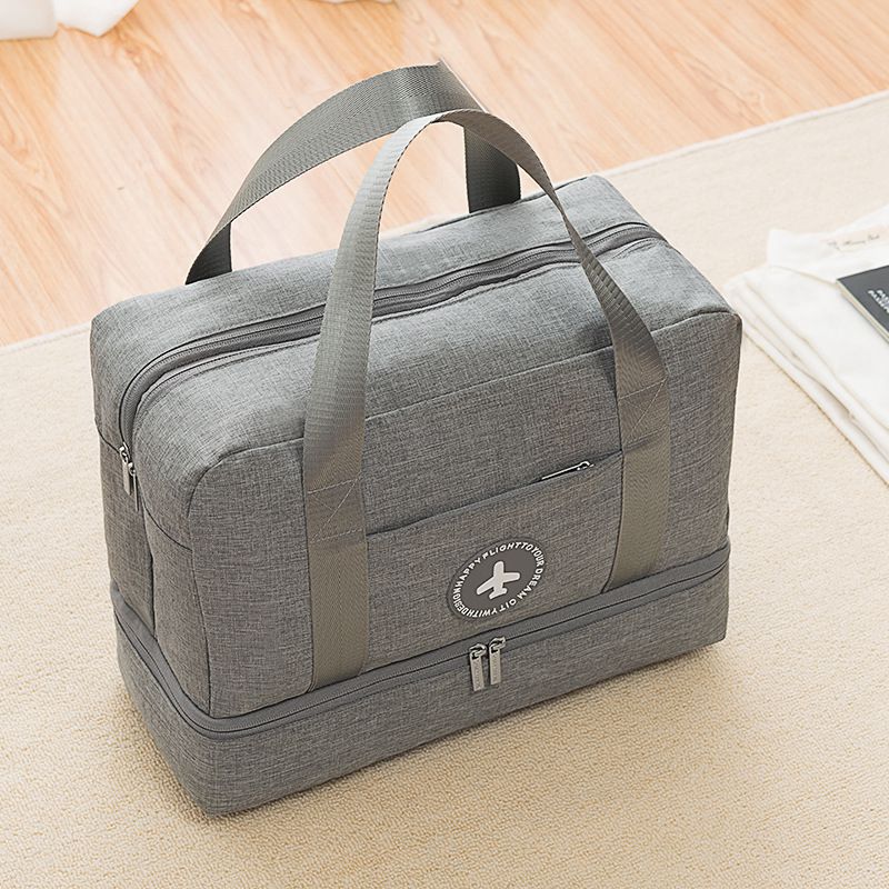 Cationic Fabric Waterproof Travel Bag Large Capacity Double Layer Beach Bag Portable Duffle Bags Packing Cube Bags S2140