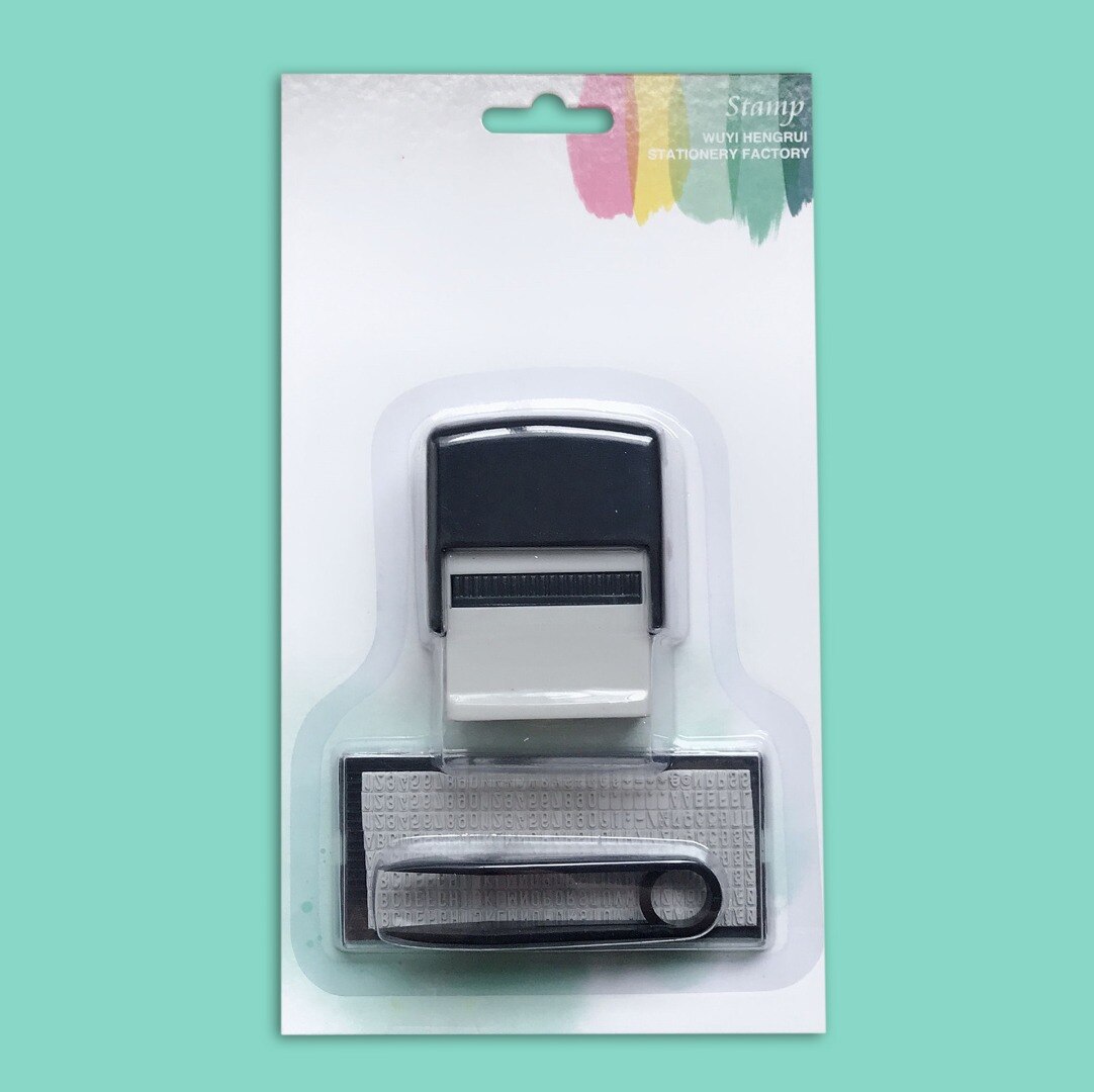 1 Set Van Tools Stempel Kit Rubber Stempel Kit Diy Zelf Inkingaddress Garage Naam Pad Vinger Verf Niet Inkt Inbegrepen: A