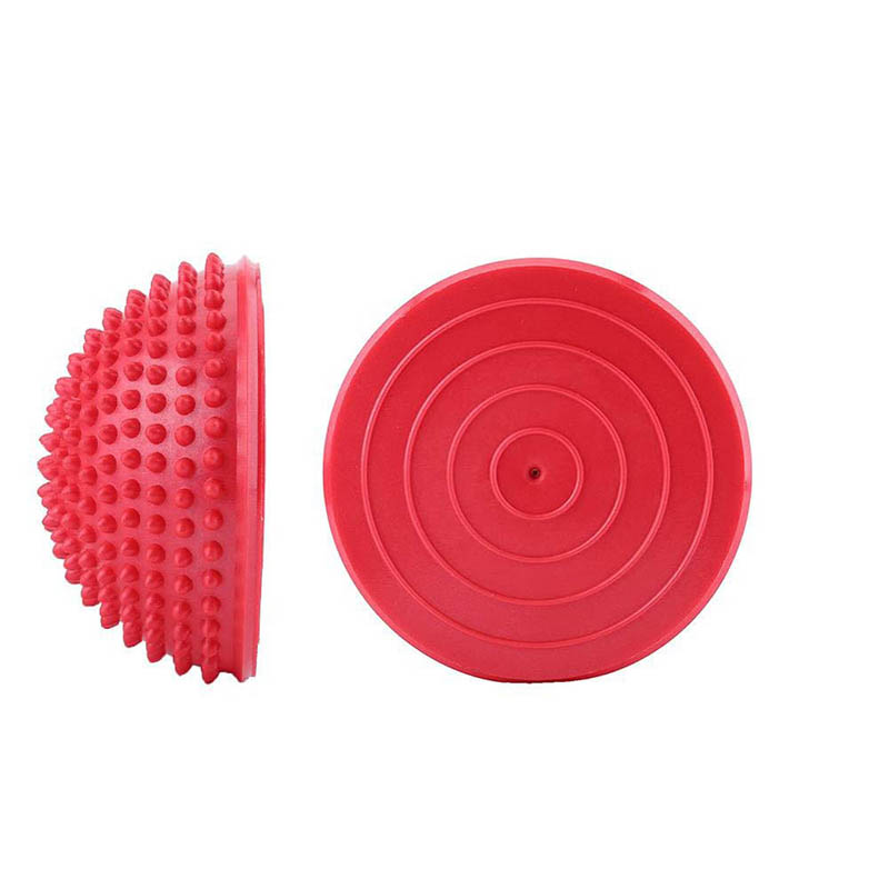 Demi-sphère d&#39;équilibre, pour yoga et massage, gonflable, en PVC,accessoires de fitness et pilates, équipement de sport, ,: Red