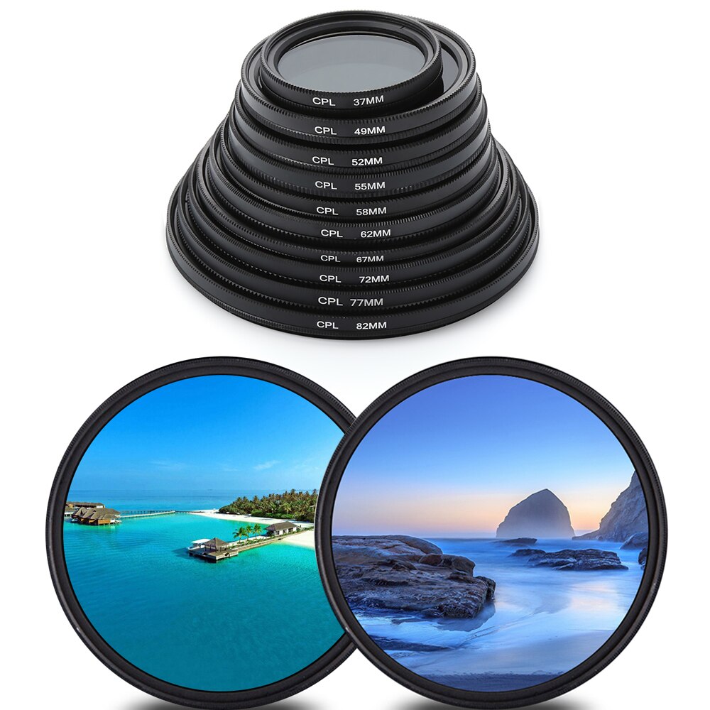 Camera Accessories For Canon Nikon DSLR Camera Lens Polarizing CPL Filter 37/49/52/55/58/62/67/72/77/82mm