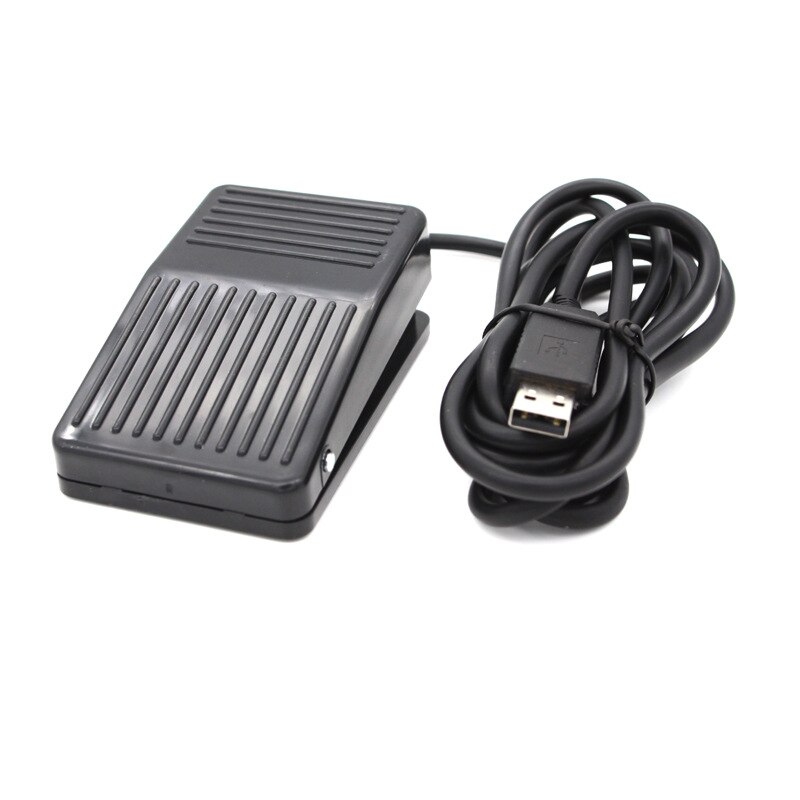 Pedal de teclado con interruptor de pie USB de 2m para PC HID, Control de interruptor de acción USB, funciones de tecla de preprogramación, juego de ratón para PC