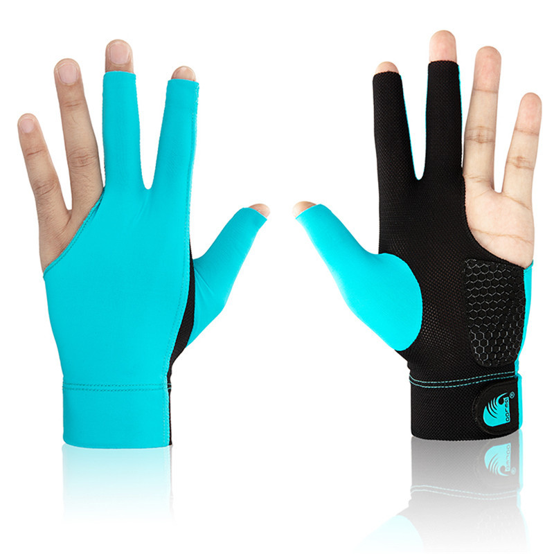Guante de LICRA elástica Unisex, accesorio deportivo con 3 dedos, ideal para los tiradores de billar, Carom, Pool, Snooker, taco, para mano derecha o izquierda, 1 unidad
