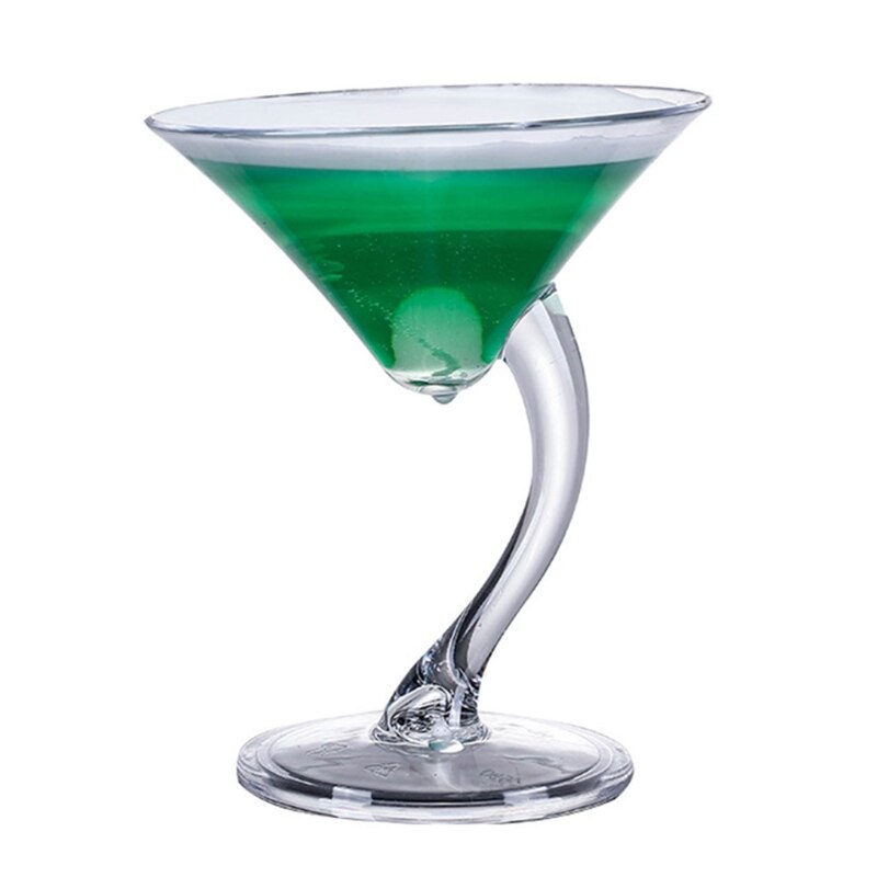 P82D Martini Glasses for Parties Clear Acrylic Martini Glasses Mini Desserts Cups Clear Acrylic Wine Glasses Cocktail Glasses