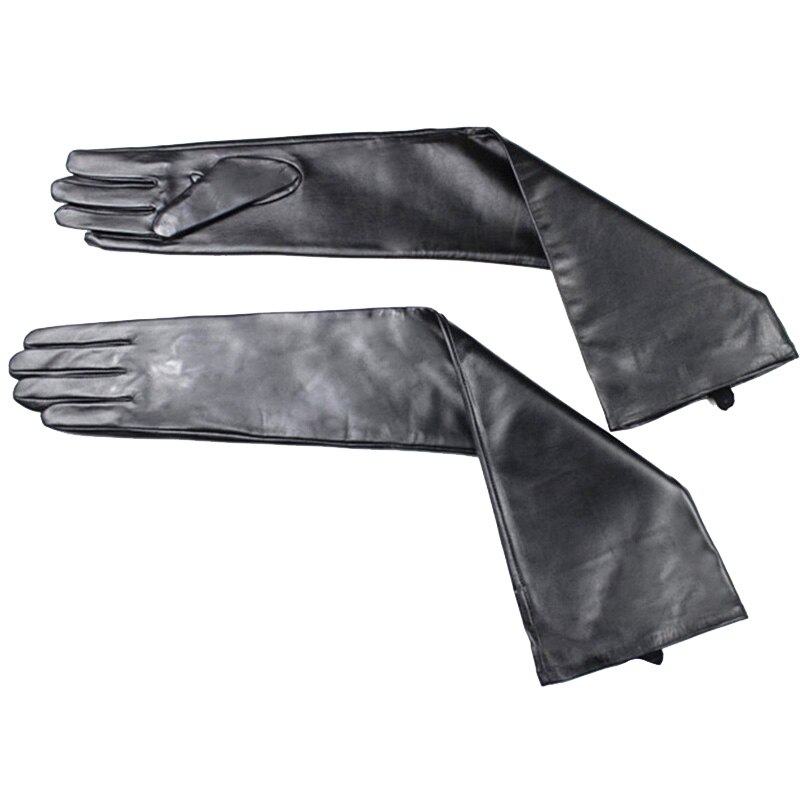 58 cm extra Lange gerade stil schaffell handschuhe leder handschuhe kaschmir futter über sterben ellenbogen Armbinde setzt
