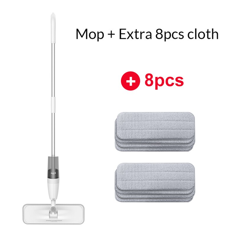 350ML Deerma Spray Mop 360 Rotating Handheld Water Spray Mop Cleaning Sweeper Mopping Dust Cleaner Carbon Fiber Cloth Fregona