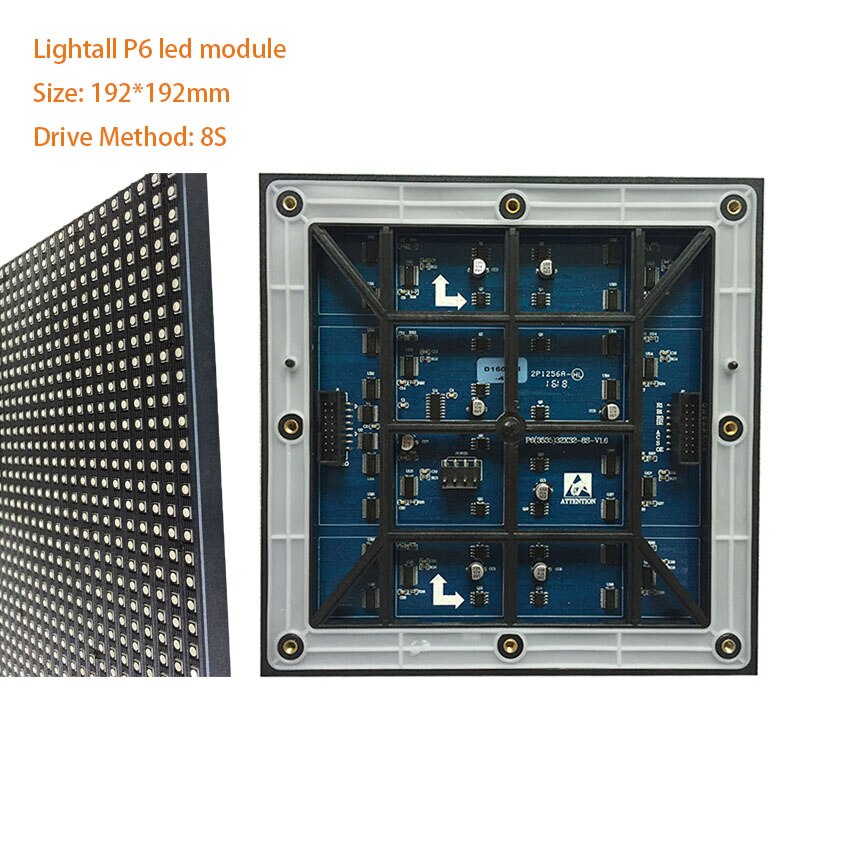 3232 Pixel P6 Led Module Outdoor 192192mm 8scan Grandado 