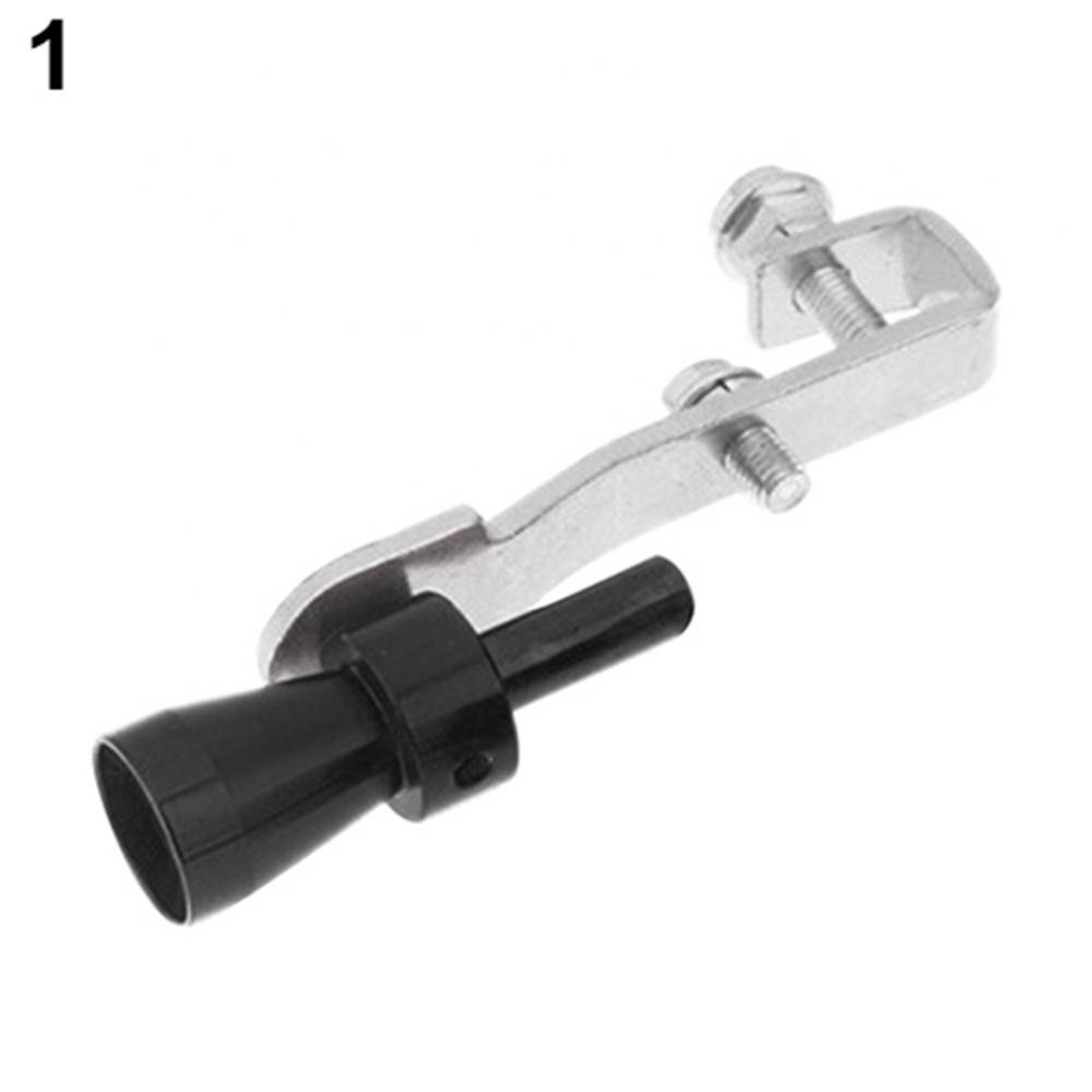 60% directe Silencieux sonore Turbo universel pour voiture, tuyau d'échappement, simulation de souffle, sifflet: Black XL