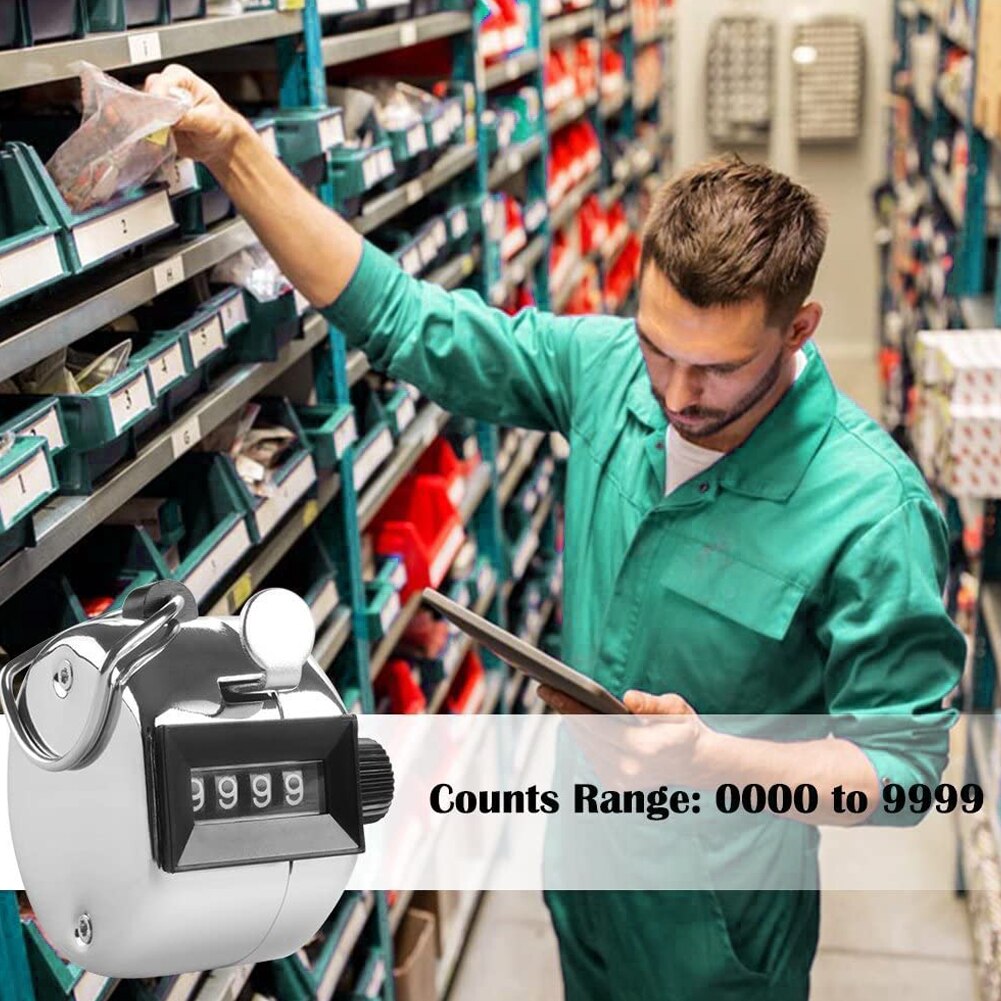 3PCS Mini Counter Hand Held Clicker 4 Digit Plastic Shell Hand Finger Display Mechanical Number Lap Tracker Soccer Golf Clickers