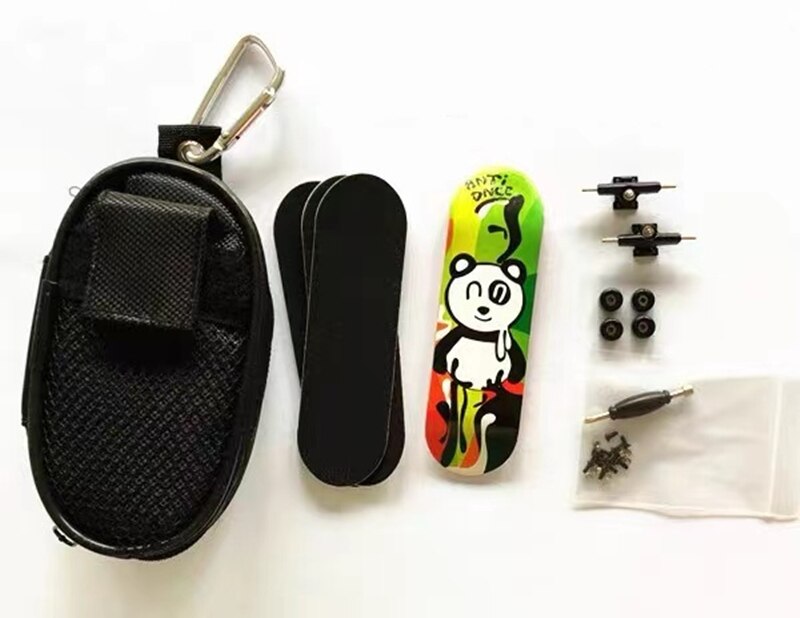 100X30MM Canadian Maple Wood Complete Fingerboard Mini Skateboard: With black bag