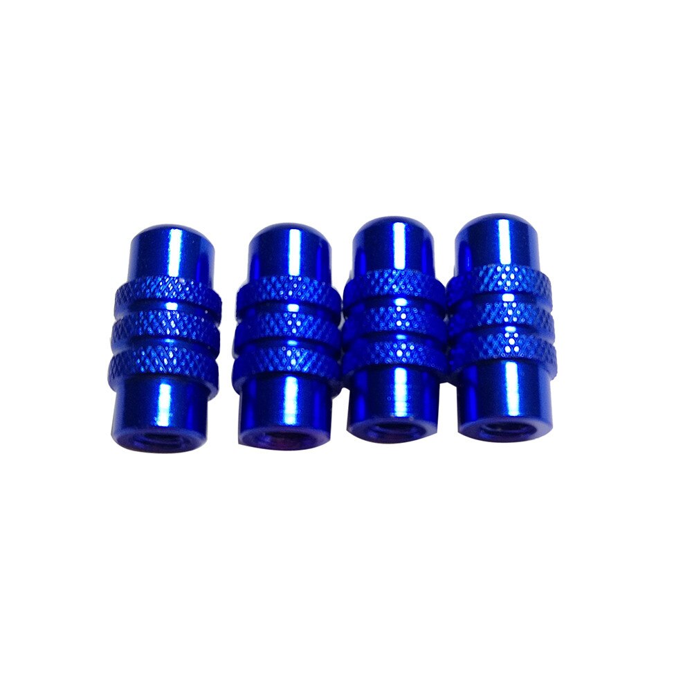 4 Stuks Auto Band Ventieldopjes Auto Wiel Banden Kleppen Tyre Stem Air Caps Bolt-In Aluminium Theftproof caps Auto Accessoires #30: Blauw