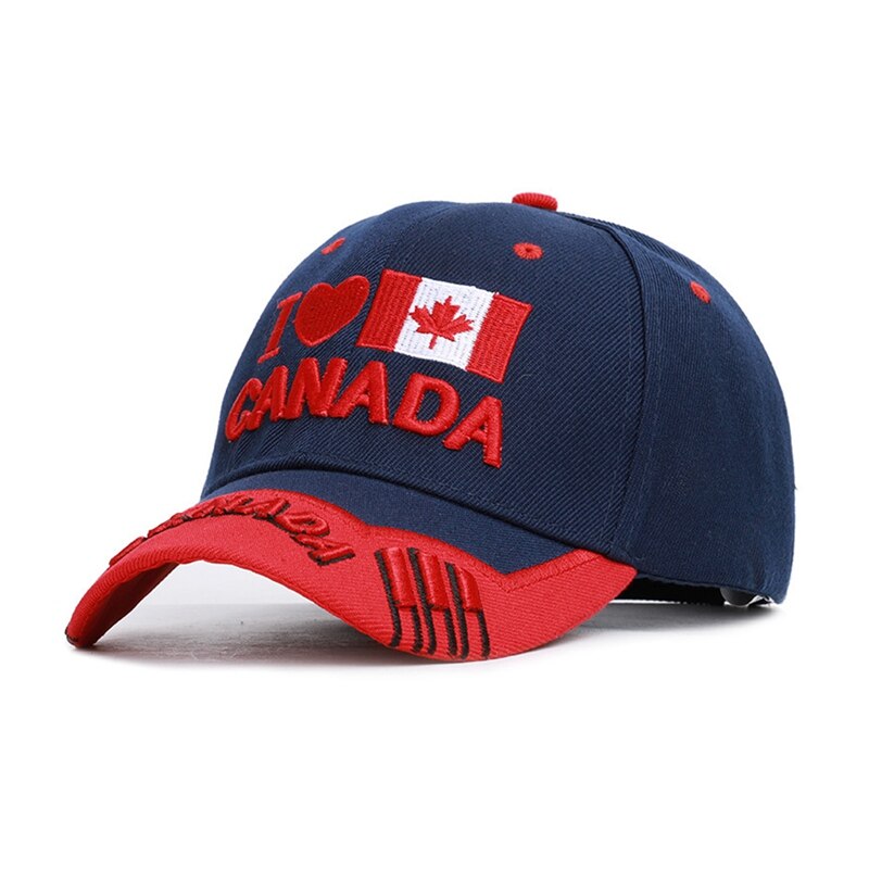 Cap 3d Embroidery Canada Maple Leaf Baseball Caps Cotton Adjustable Snap Back Hat Caps Casual Hats