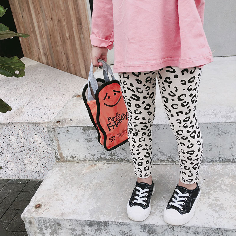 Girls Leopard Leggings Cotton Elastic Skinny Leggings for Girls 2 3 4 5 6 Years Toddler Baby Pencil Pants Kids Trousers Bottoms