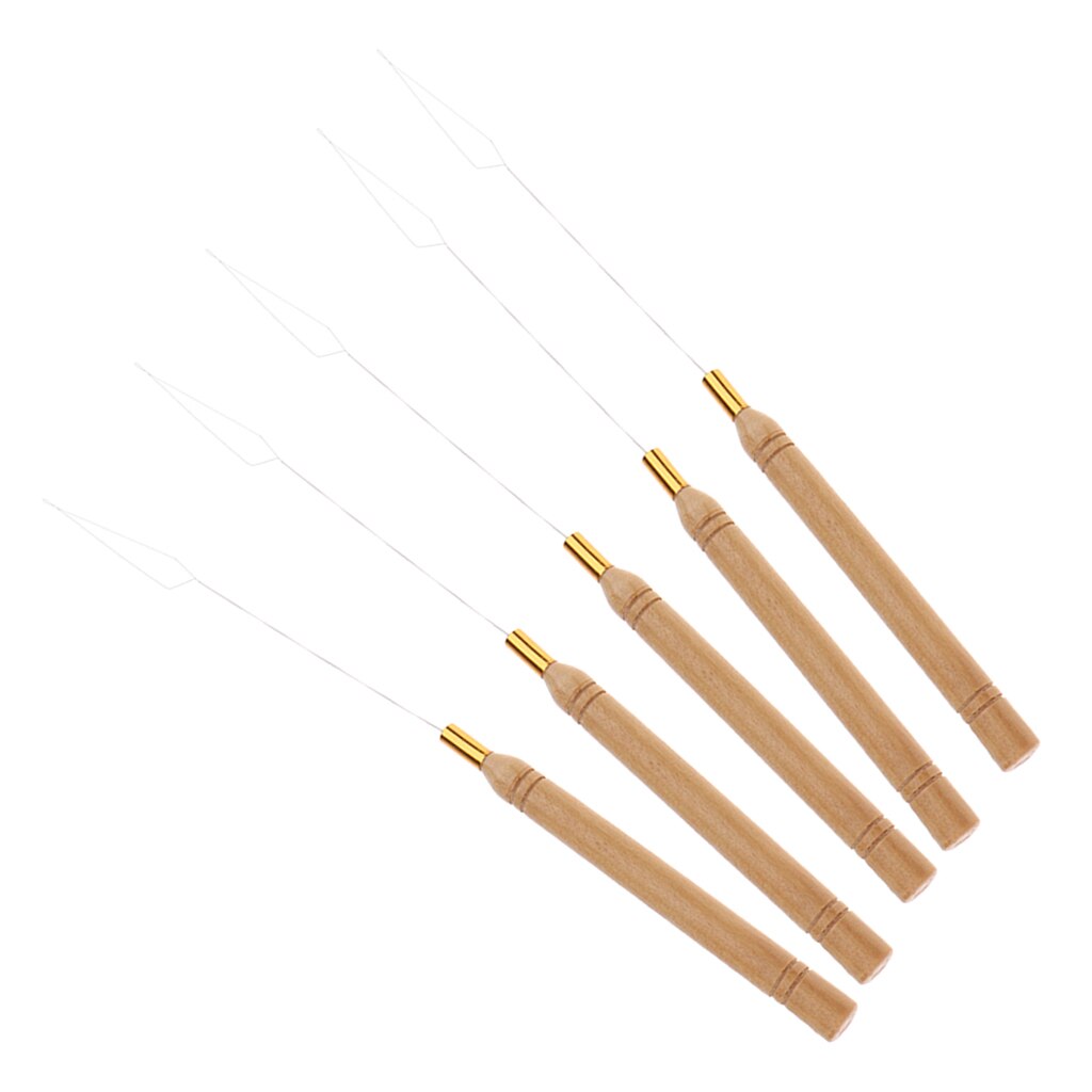 5pcs Micro Rings Loop Pulling Threader Stainless Steel Loop Hook Set