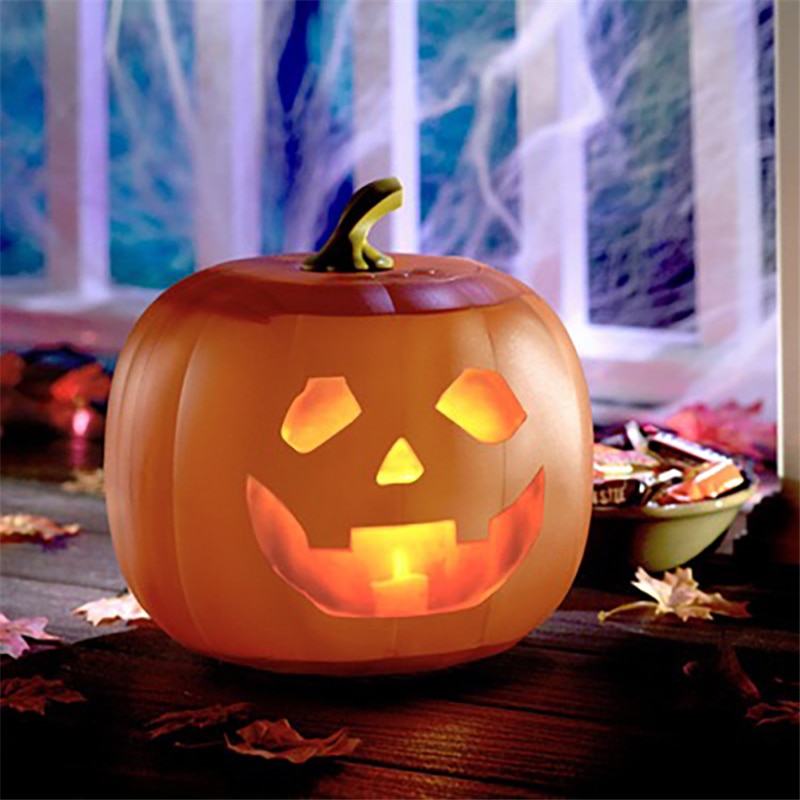 Halloween Grappig Praten Geanimeerde Pompoen Ingebouwde Projector Speaker Lantaarn Pompoen Party Decoratie Led String-Lights3-In-1