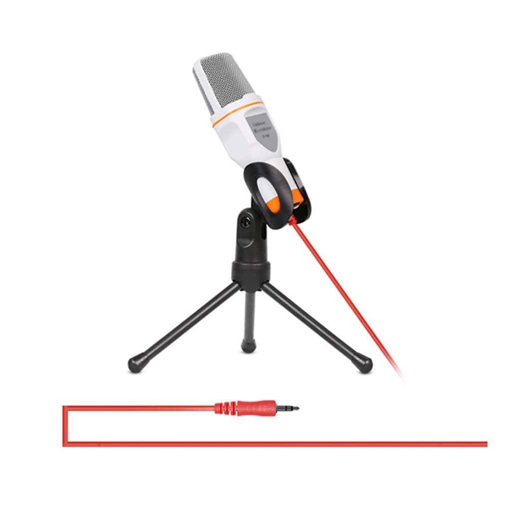 Wired Stereo Condenser Acoustic Microphone Condenser Handheld Microphone ,Recording Studio Microphone With For PC Chat, Singing: white