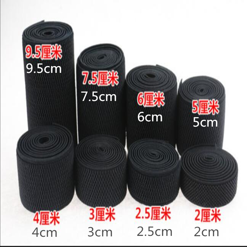 1 meter zwarte mais patroon elastische band brede elastische rubberen band kan diy riem, manchetten, broek, kraag. breedte 2-9.5cm