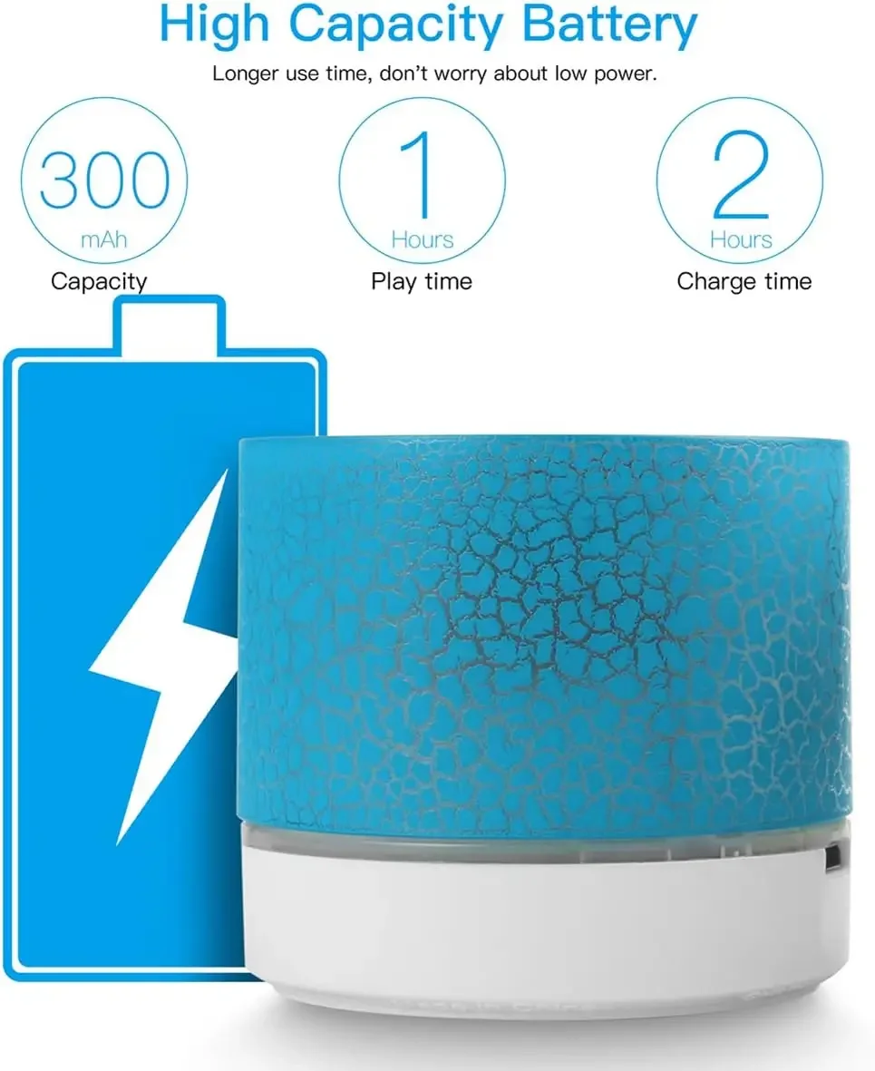 2024 neueste neue Mini-Crack Bluetooth Audio tragbare Plug-in Subwoofer Sound LED Licht drahtlose Lautsprecher