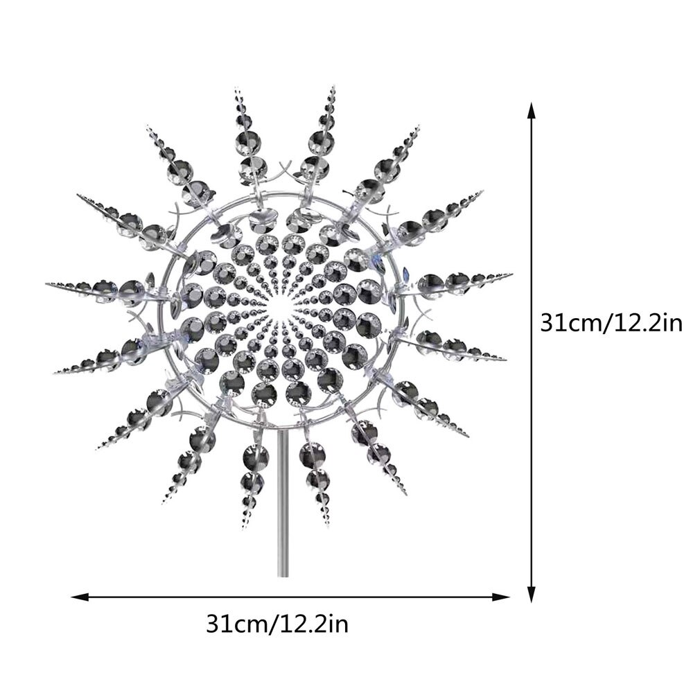 Unique And Magical Metal Windmill Automatic Flip Outdoor 3D Wind Collectors Spinners Lawn Yard Garden Decoration