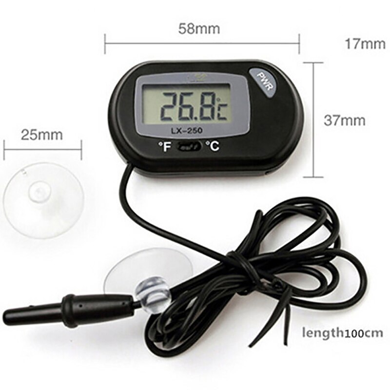 Suction Cup Thermometer Sucker Fish Tank Electronic Thermometer Waterproof Diving Stylish Appearance Digital Thermometer