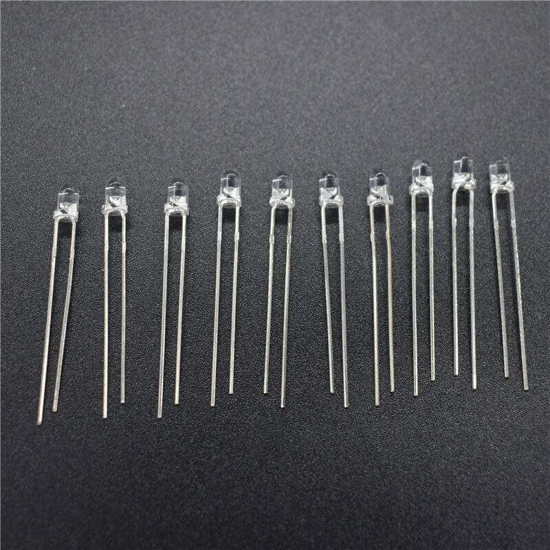 10pcs LED 3mm 940nm IR Infrared Emitting Round Tube Light diode