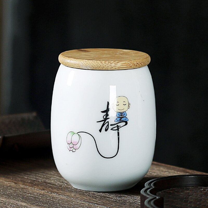 JIA-GUI LUO Ceramic Tea Caddies Tea Bag Storage Box Tea Tins Tea Container Coffee Container Tea Box Tea Storage D008: 4