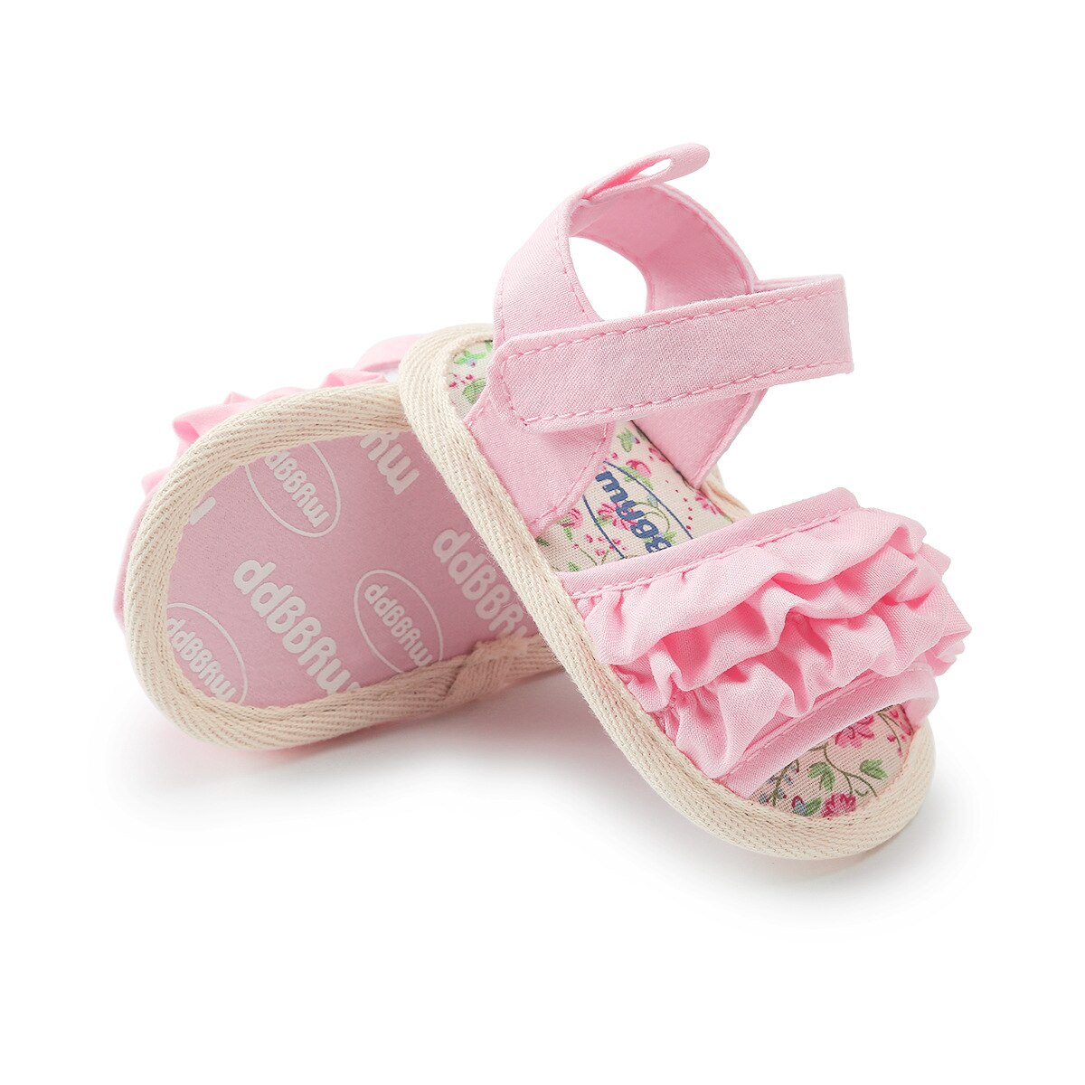Pasgeboren Baby Zomer Sandalen Meisjes Bloem Peuter Schoenen Flats Sandalen Prinses Leuke Strand Schoenen Rubberen Zool Antislip Crib schoenen