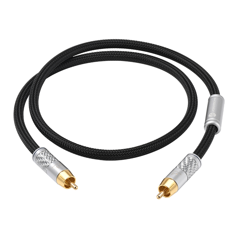 ATAUDIO 75Ω HiFi RCA Coaxial Digital Audio Cable OCC Conductor RCA Male to Male SPDIF Coaxial 5.1 /7.1 Sound for Home Theater: 1.5m