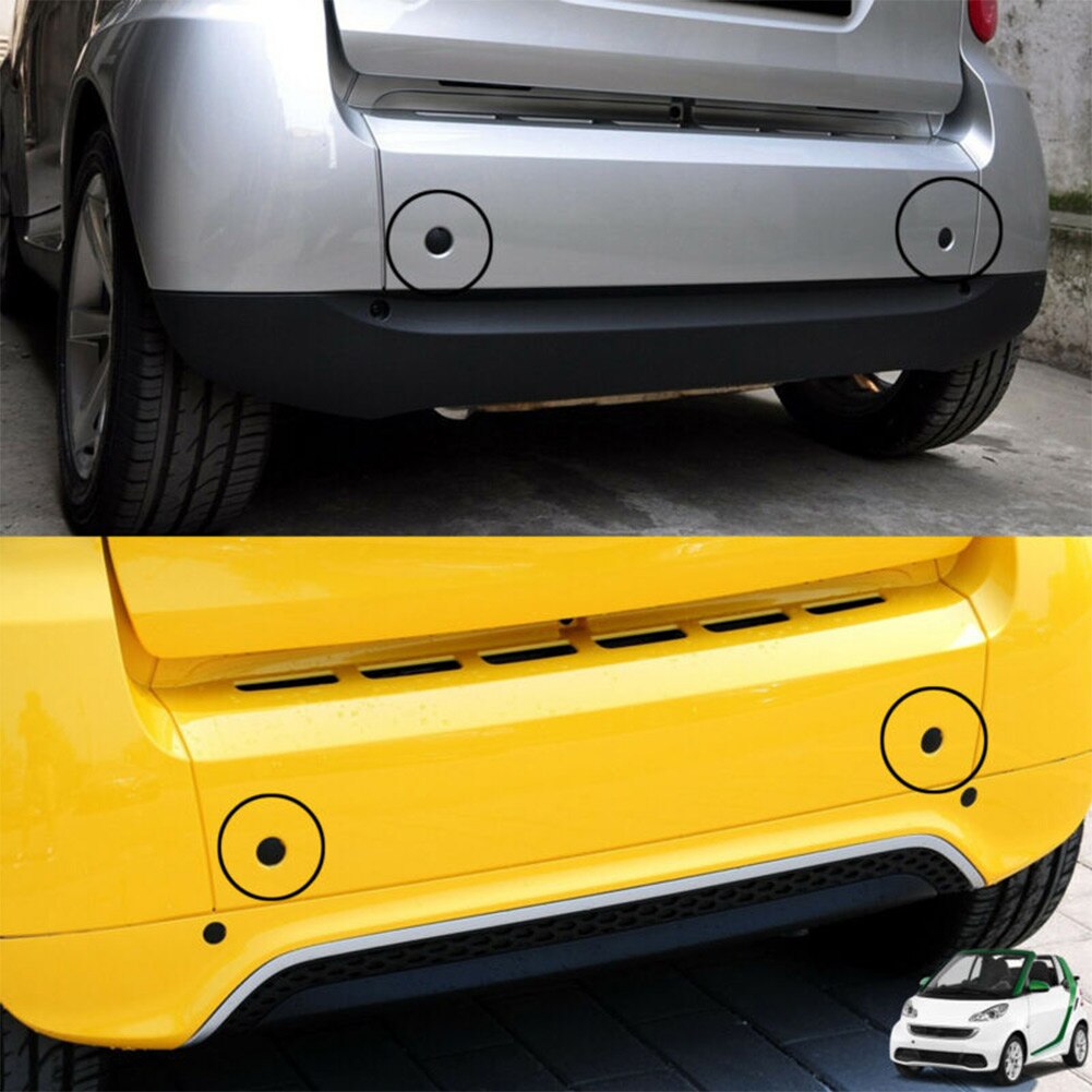 Tapa de remolque para parachoques trasero de coche, accesorio negro de 2 piezas, reemplazo directo para Smart Fortwo A4518850122