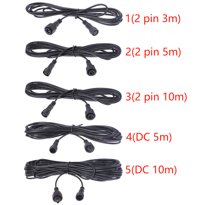 1Pc Universal 3/5/10M Low Frequency Wear Resistant Portable Solar Spotlights Waterproof Cord Extension Cable