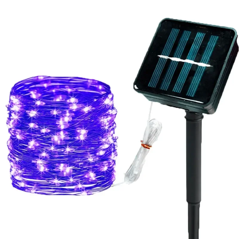 8-mode LED Solar Copper Wire Light String Outdoor Waterproof Wedding Fairy Tale Light, Garden Light, Used for Outdoor Garden: RGB / 0-5W