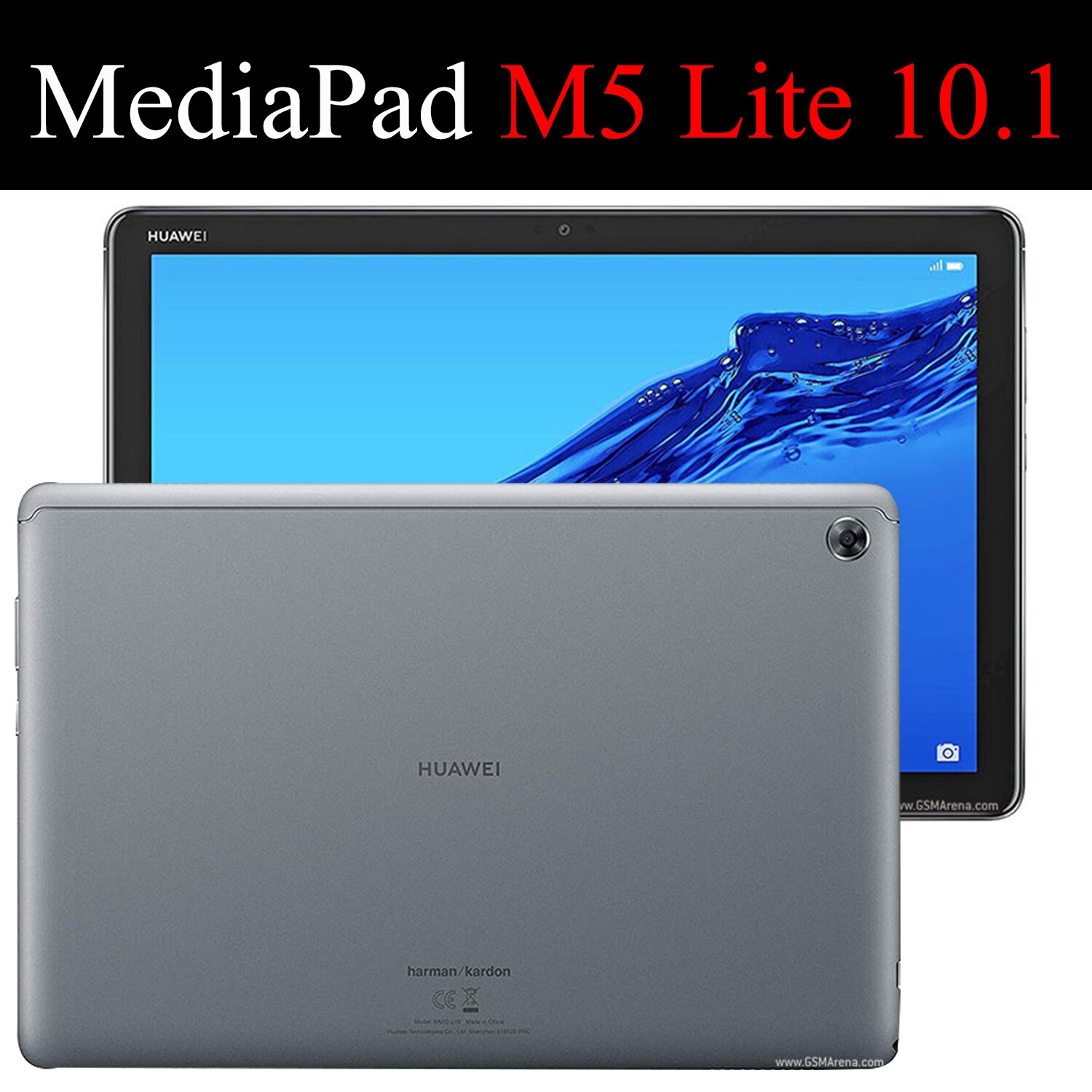 Tablet case for Huawei MediaPad M5 Lite 10.1" card capa Back Folio leather Auto Smart Sleep wake Stand solid for BAH2-W19/L09