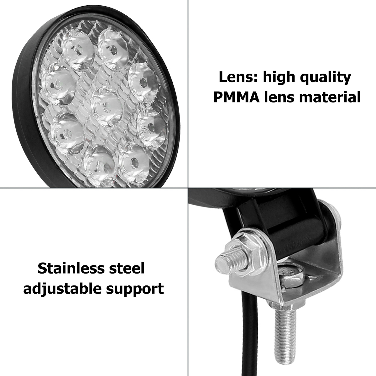 2 Stuks Led Werklamp 480W Auto Truck Led Koplamp Ronde Led Verlichting 6000K 5000lm Koplamp Voor Off-Road Auto Suv Rijlichten
