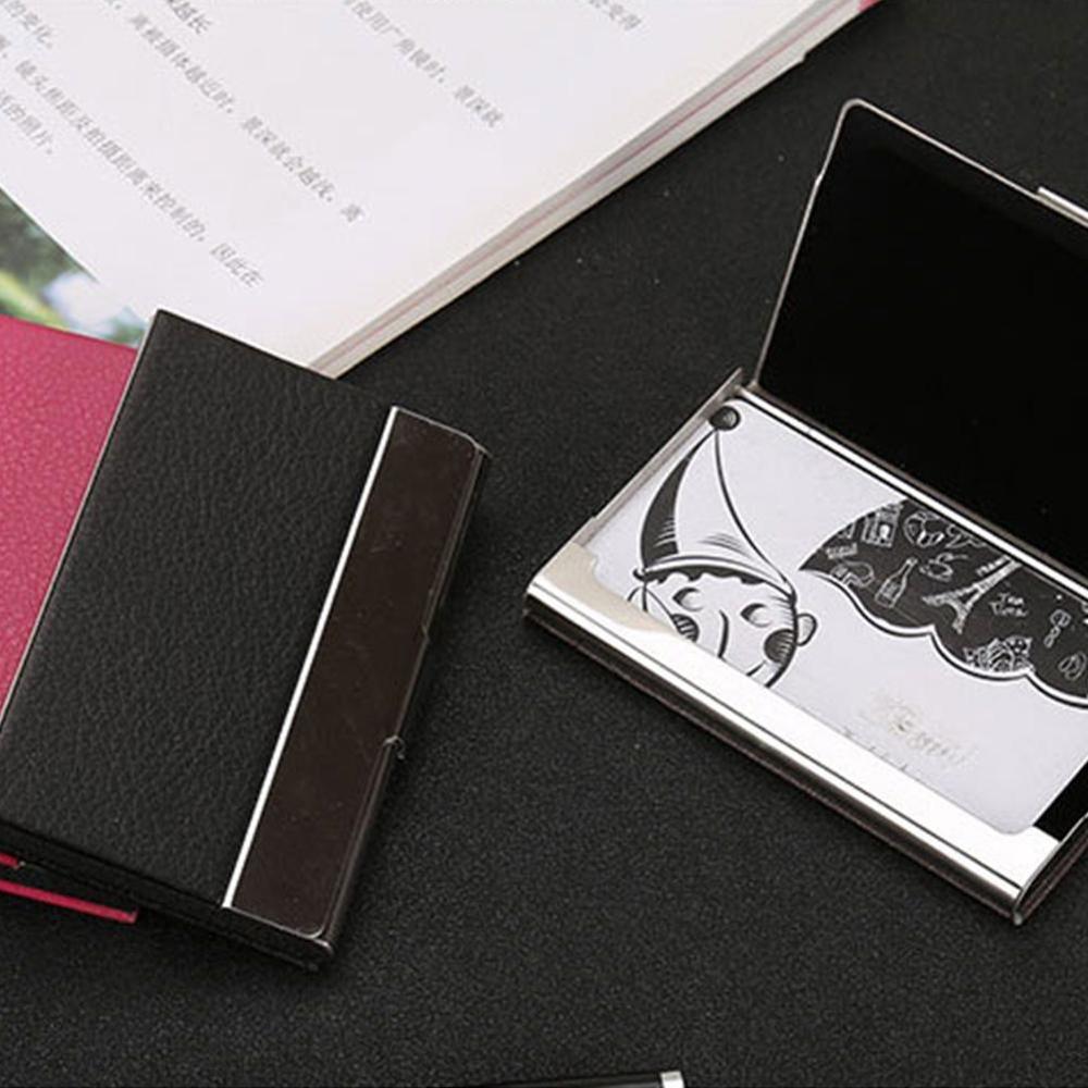 Large Capacity Business Card Case Metal Women Men Business Card Box Aluminum Card Holder Credit Metal Case Hol L2J2
