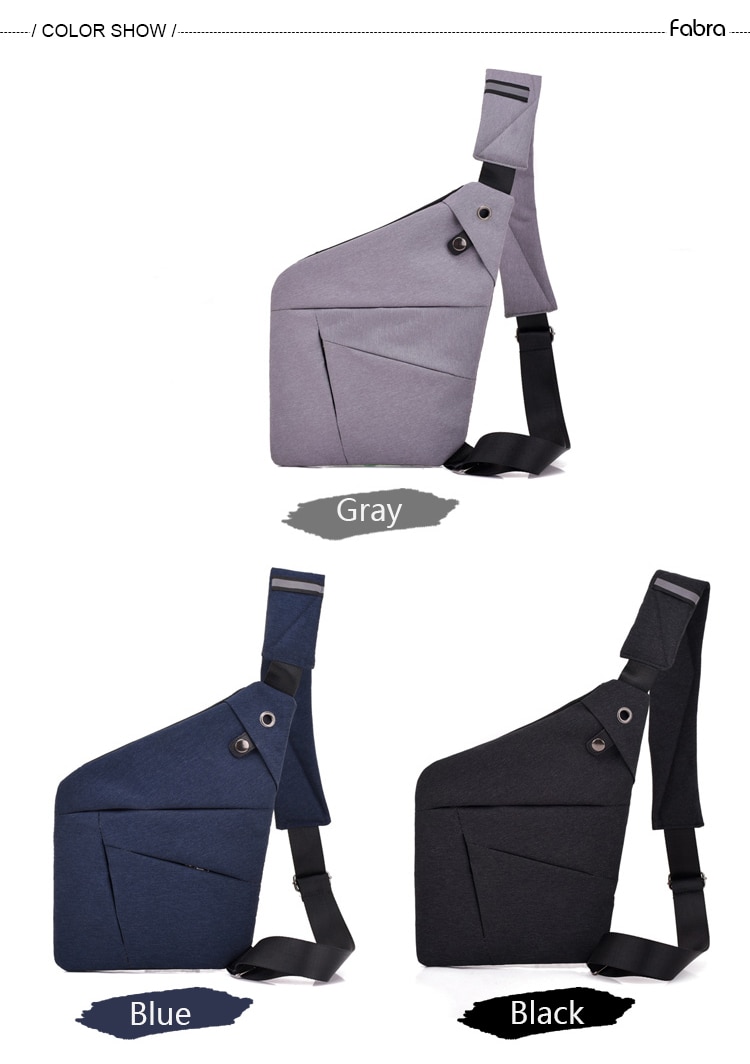 Fabra Anti-Theft Männer Messenger Schulter Taschen Männer Brust Pack Männer Retro Trapez Sharp Crossbody-tasche Motorrad Sling Tasche schwarz